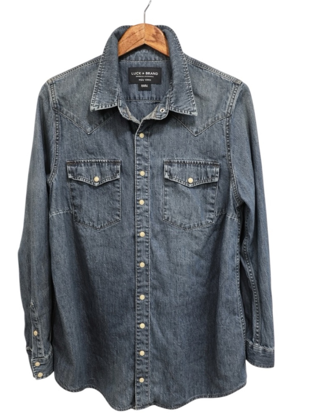 Lucky Brand Western Denim Shirt California Fit Snap Button Down Women’ Size 1X